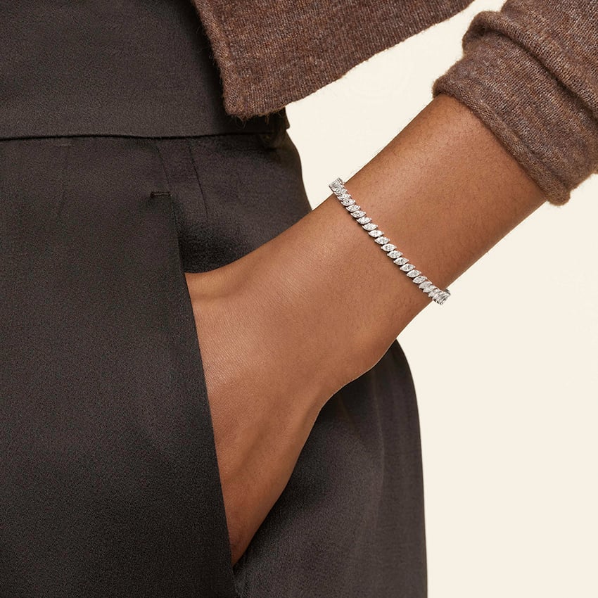 Marquise Cut Diamond Tennis Bracelet Luxury Jewelry