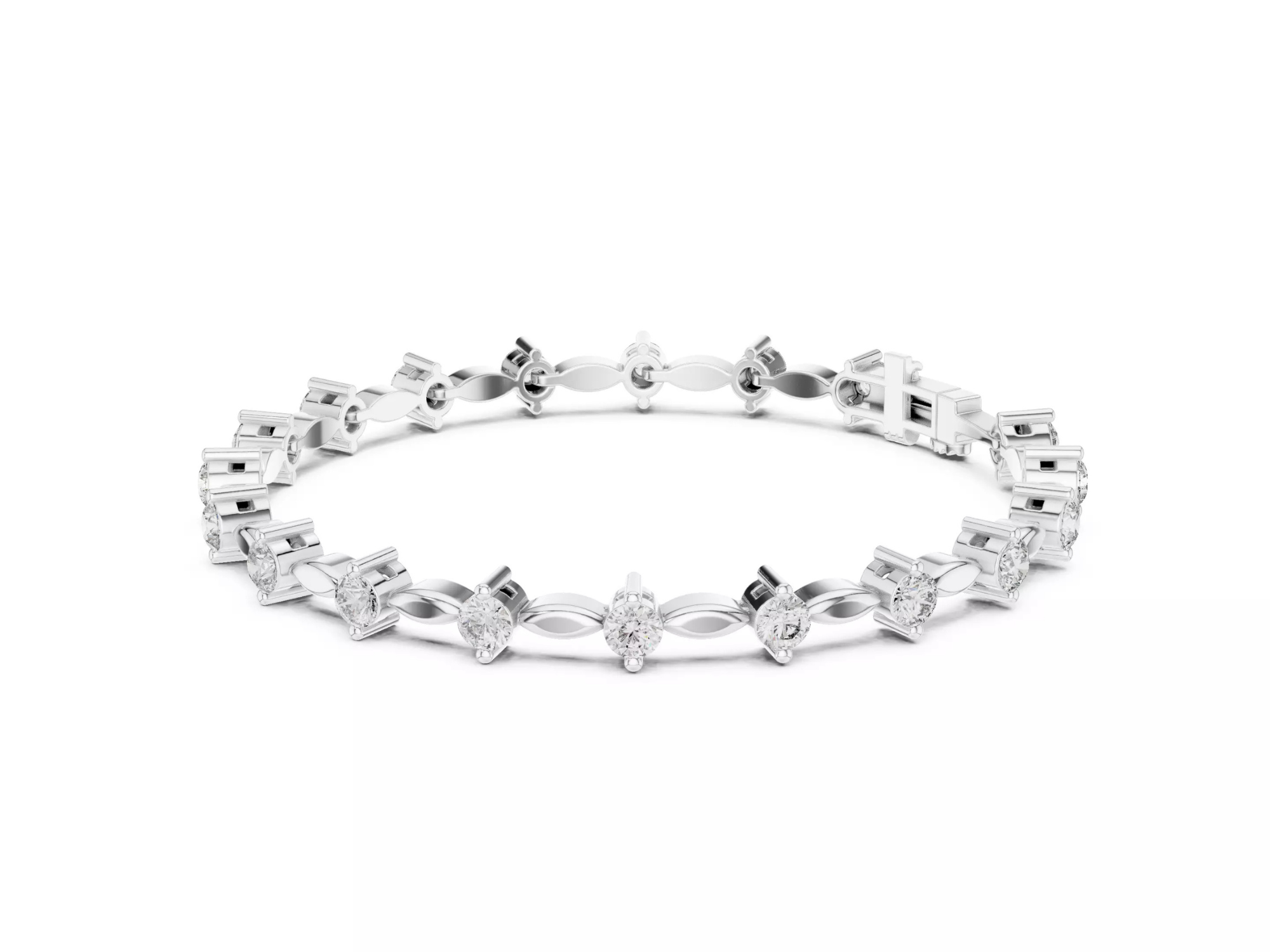 Luxury Round Cut Diamond Tennis Bracelet