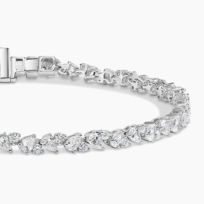 Pear\Round Cut Diamond Tennis Bracelet Luxury Jewelry Gift