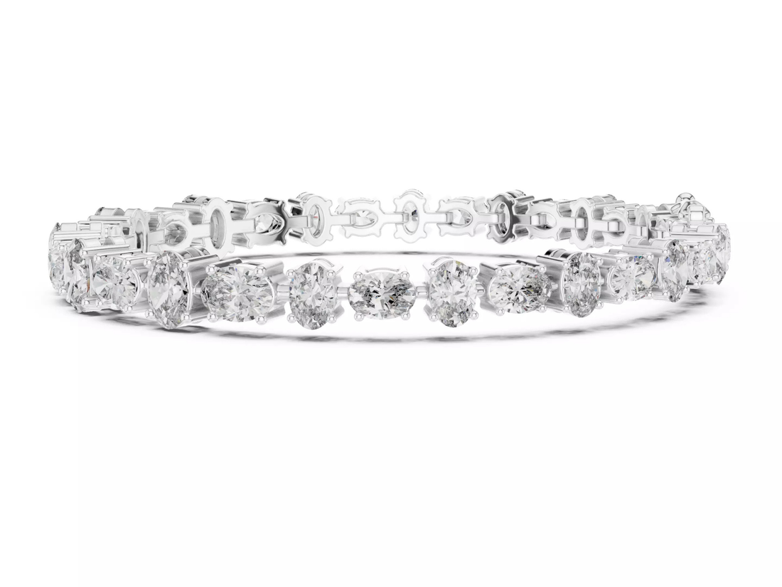 Oval Cut Diamond Tennis Bracelet Luxury Fine Jewelry