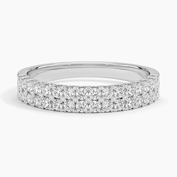 Luxury Diamond Eternity Wedding Band for Women Elegant Stackable Ring