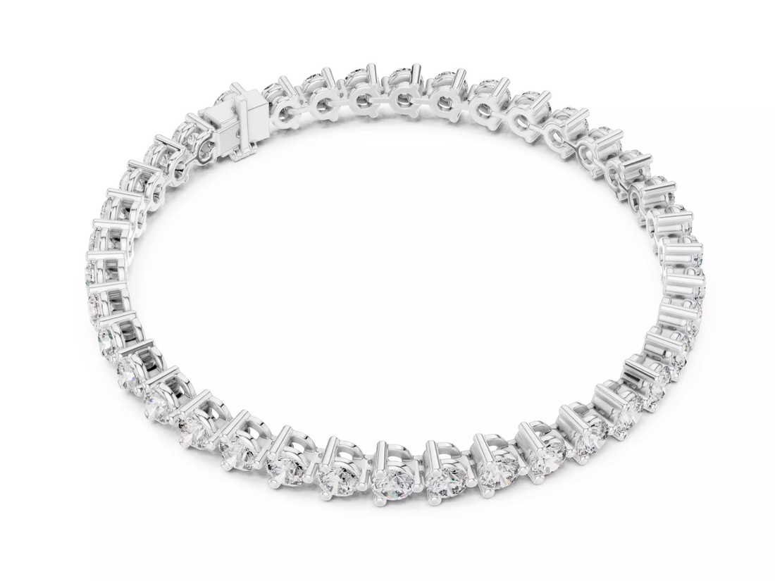 Round cut Diamond Tennis Bracelet Luxury Fine Jewelry