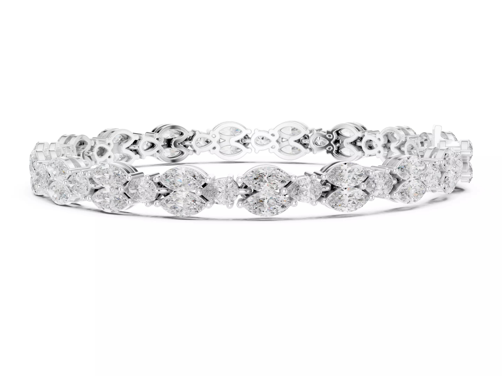 Marquise\Pear Diamond Tennis Bracelet Luxury Statement Jewelry