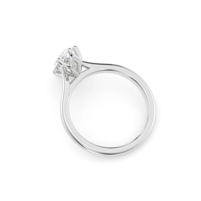 Marquise Cut Diamond Cathedral Engagement Ring for women