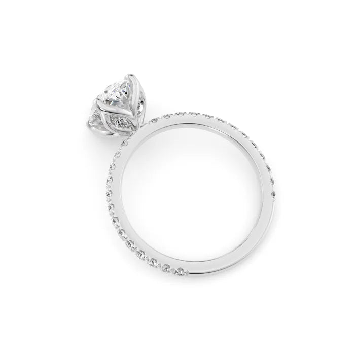Oval Cut Diamond Pavé band Ring