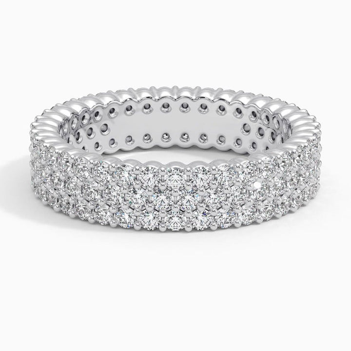 Luxury Pave Diamond Eternity Wedding Band Ring for Women
