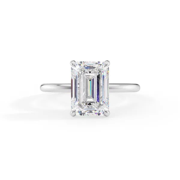 Emerald Cut Solitaire Diamond Engagement Ring