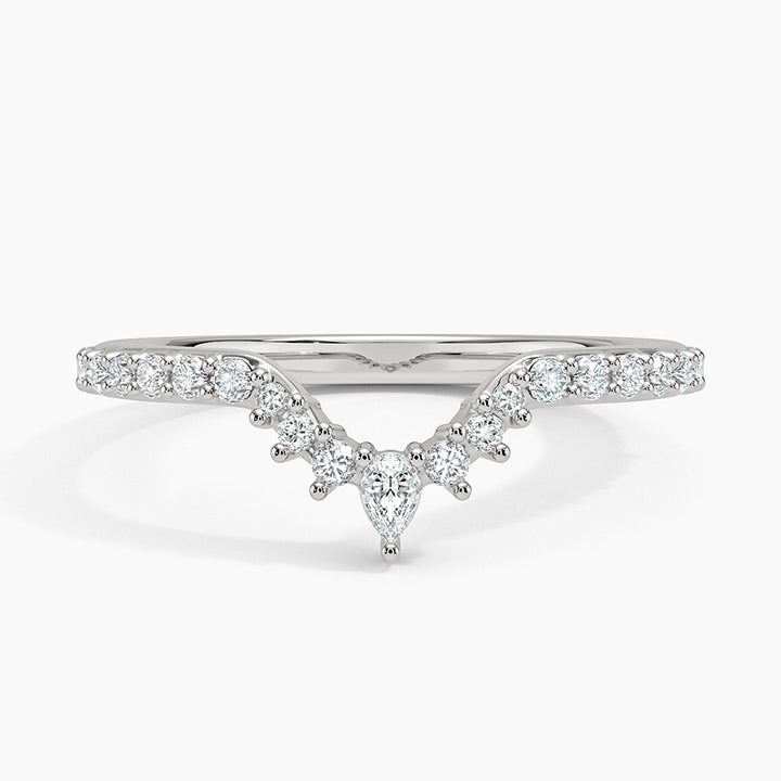 Elegant V Shaped Diamond Chevron Ring for Women Everyday Wear