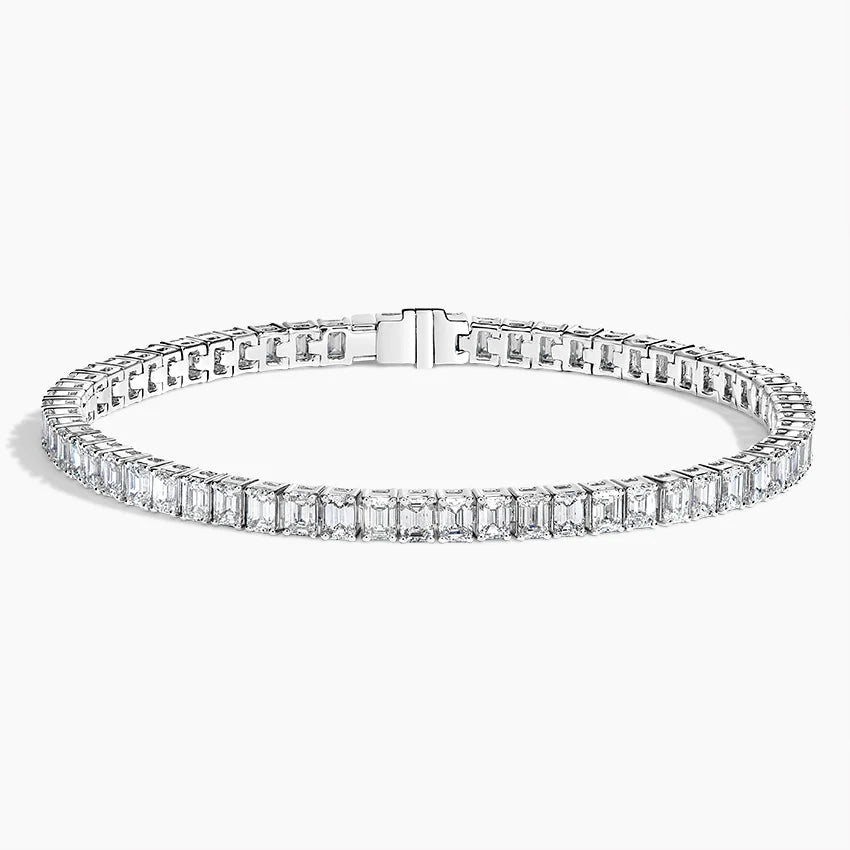 Emerald Cut Diamond Tennis Bracelet For Women Luxury Jewelry