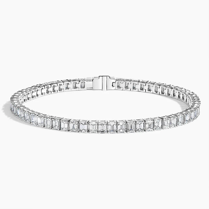 Emerald Cut Diamond Tennis Bracelet For Women Luxury Jewelry