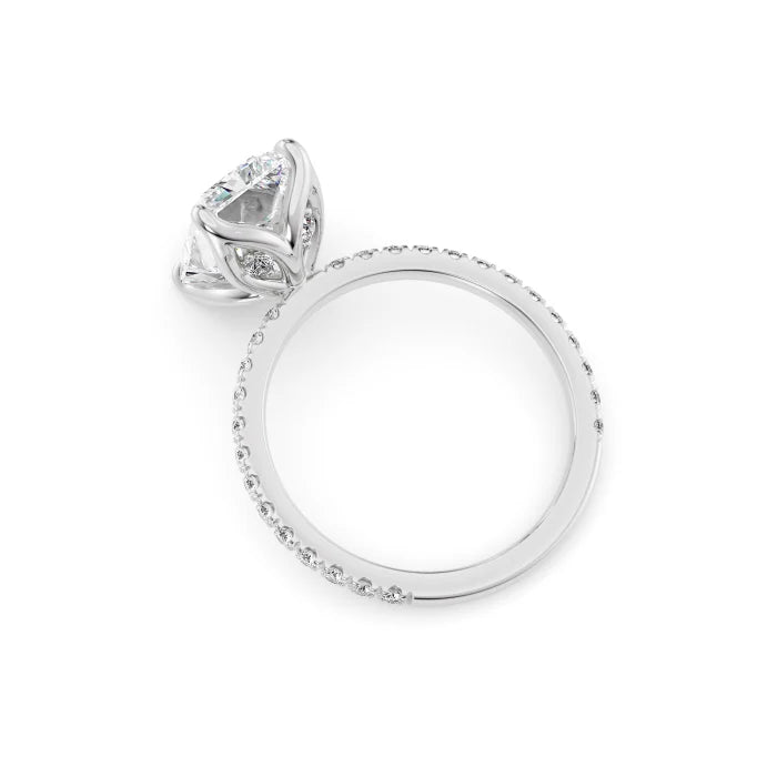 Radiant Cut Diamond Pave Band Ring
