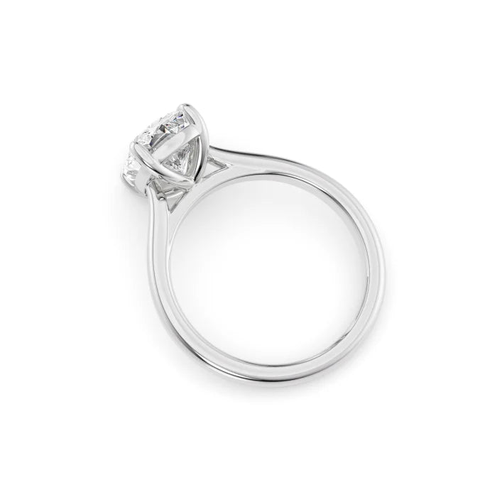 Cushion Cut Cathedral Diamond Engagement Ring Classic Bridal Jewelry