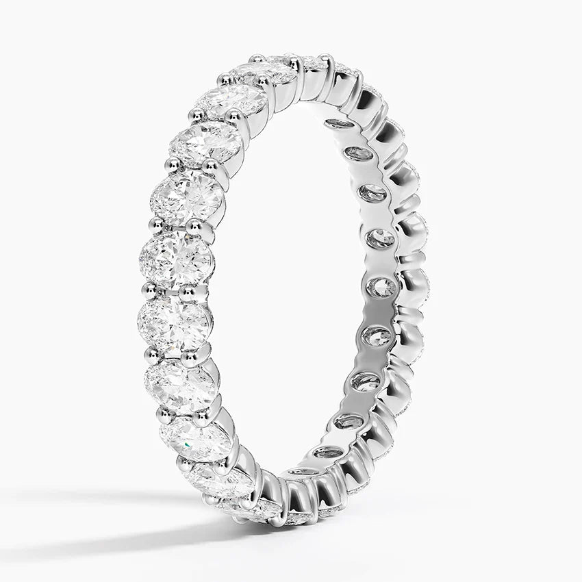Oval Cut Diamond Eternity Band Ring for Women