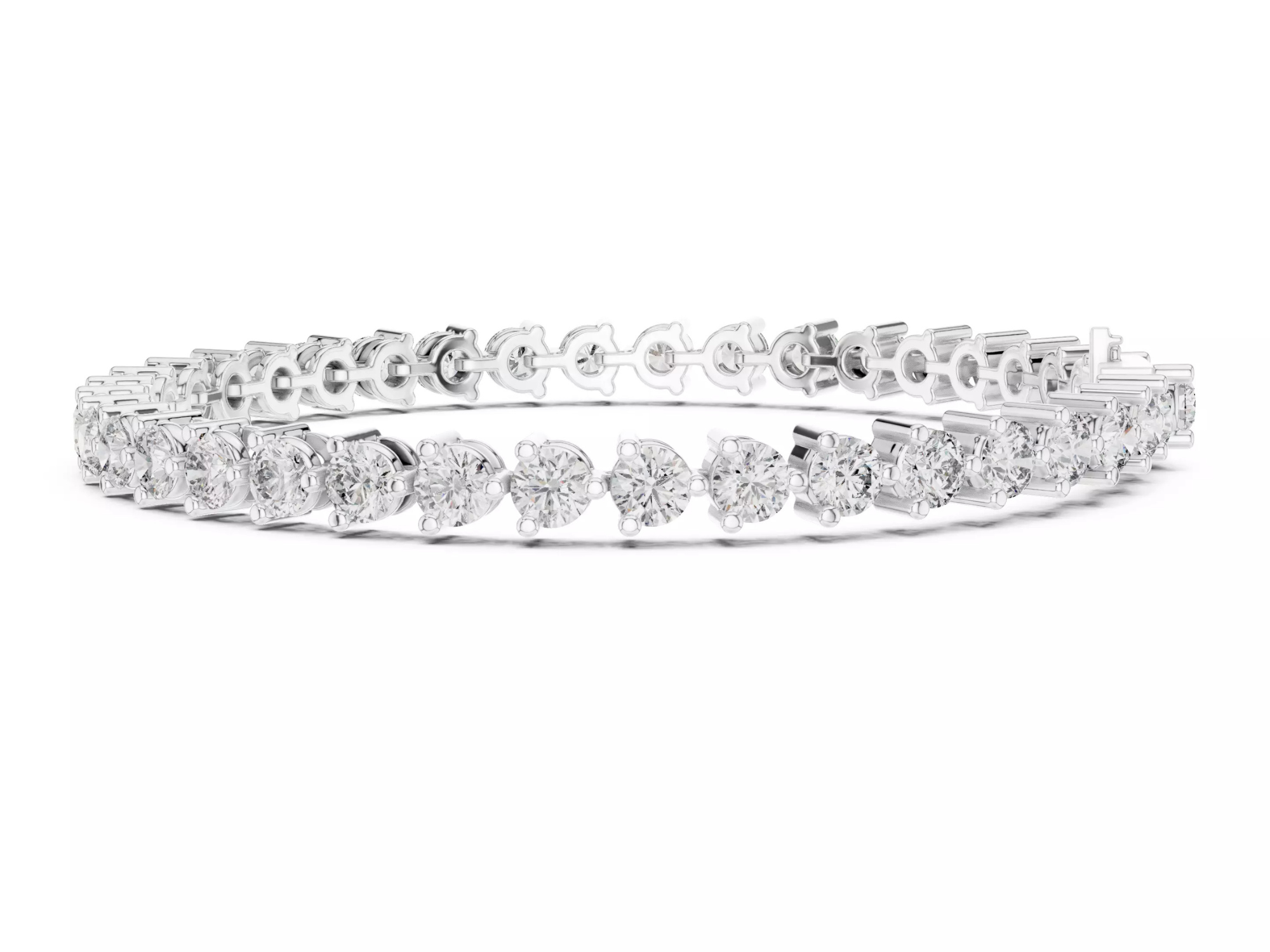 Round cut Diamond Tennis Bracelet Luxury Fine Jewelry