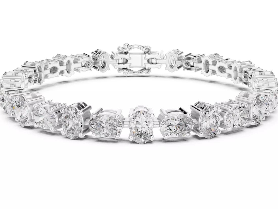 Oval Cut Diamond Tennis Bracelet Luxury Fine Jewelry