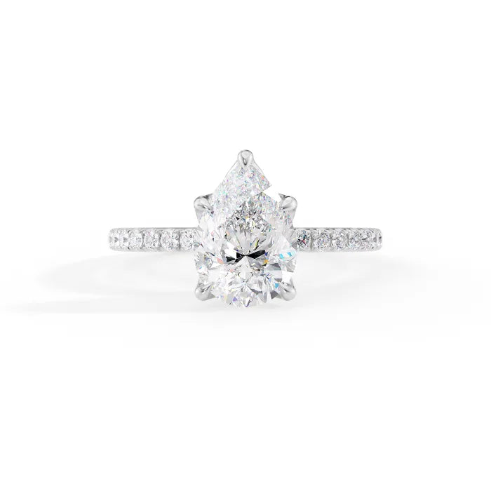 Pear Shaped diamond Pavé Band Ring