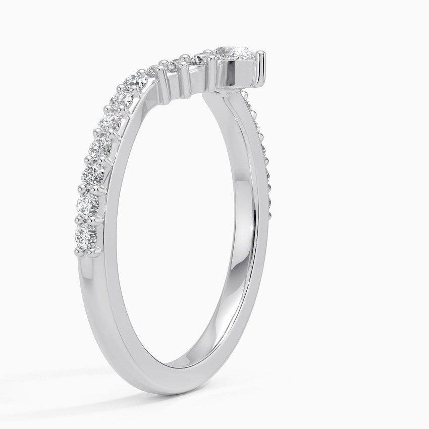 Elegant V Shaped Diamond Chevron Ring for Women Everyday Wear