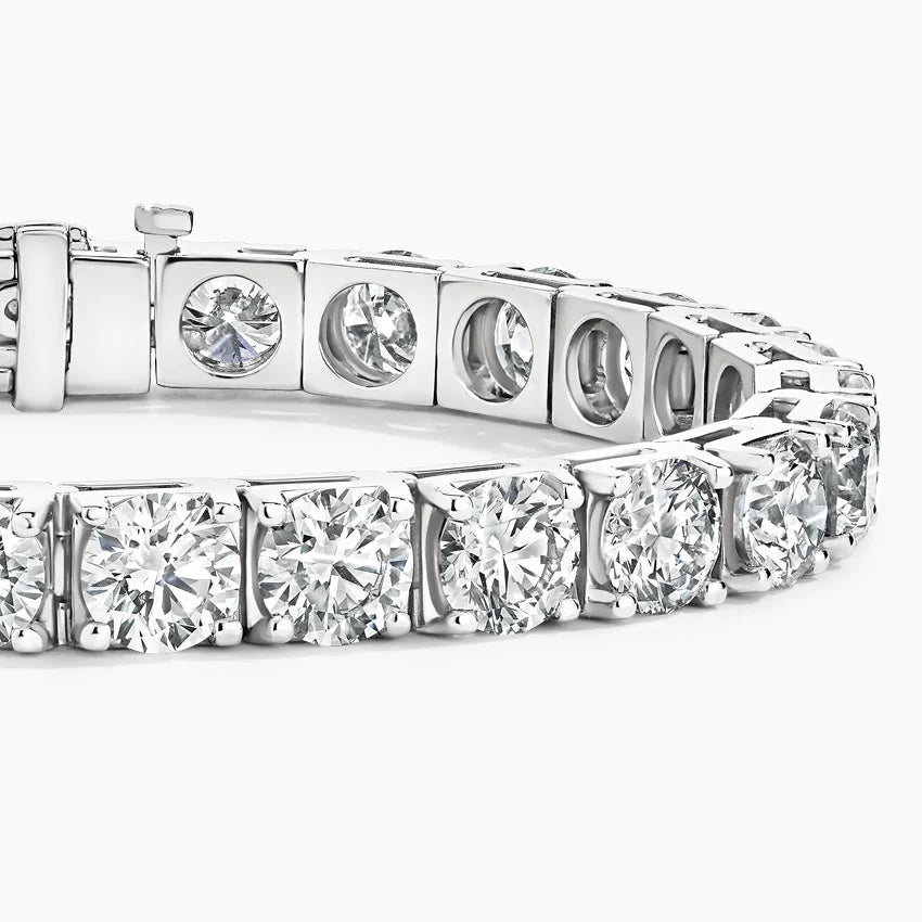 Round Cut Diamond Tennis Bracelet Elegant Luxury Jewelry