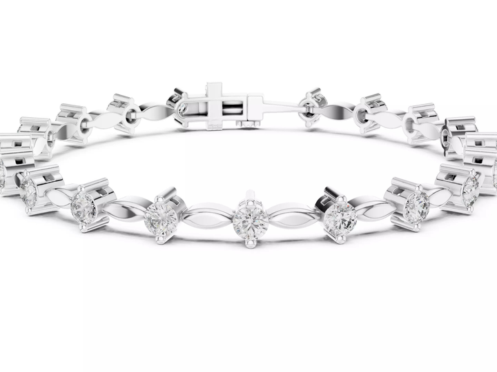 Luxury Round Cut Diamond Tennis Bracelet