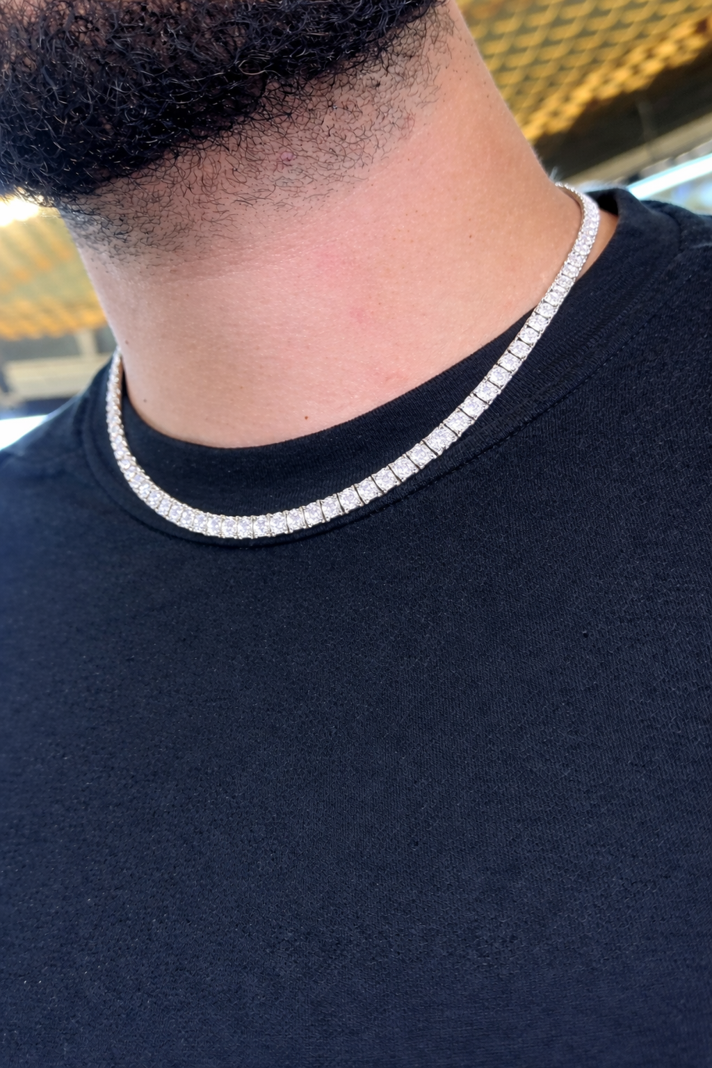 Princess Cut Diamond Tennis Necklace Classic Luxury Everyday Statement Jewelry