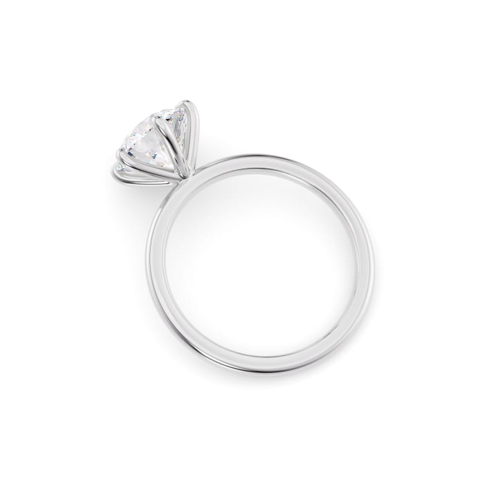 Diamond ring on a white background