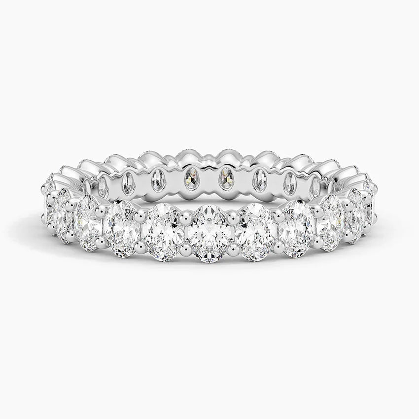 Oval Cut Diamond Eternity Band Ring for Women