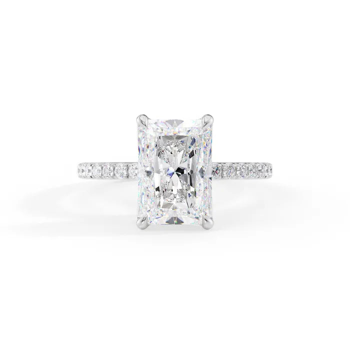 Radiant Cut Diamond Pave Band Ring