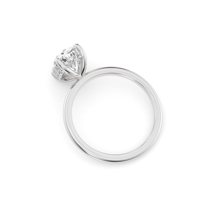 Diamond ring on a white background
