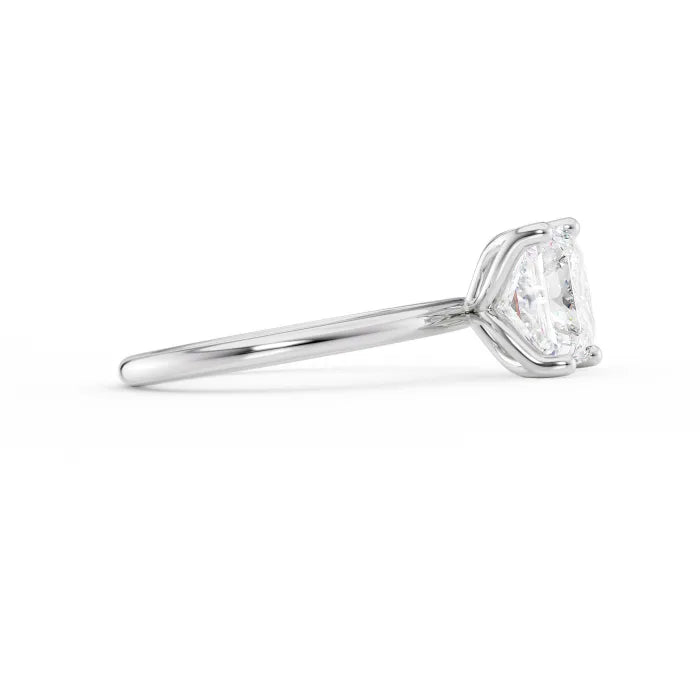 Princess Cut Solitaire Four Prong Engagement Ring