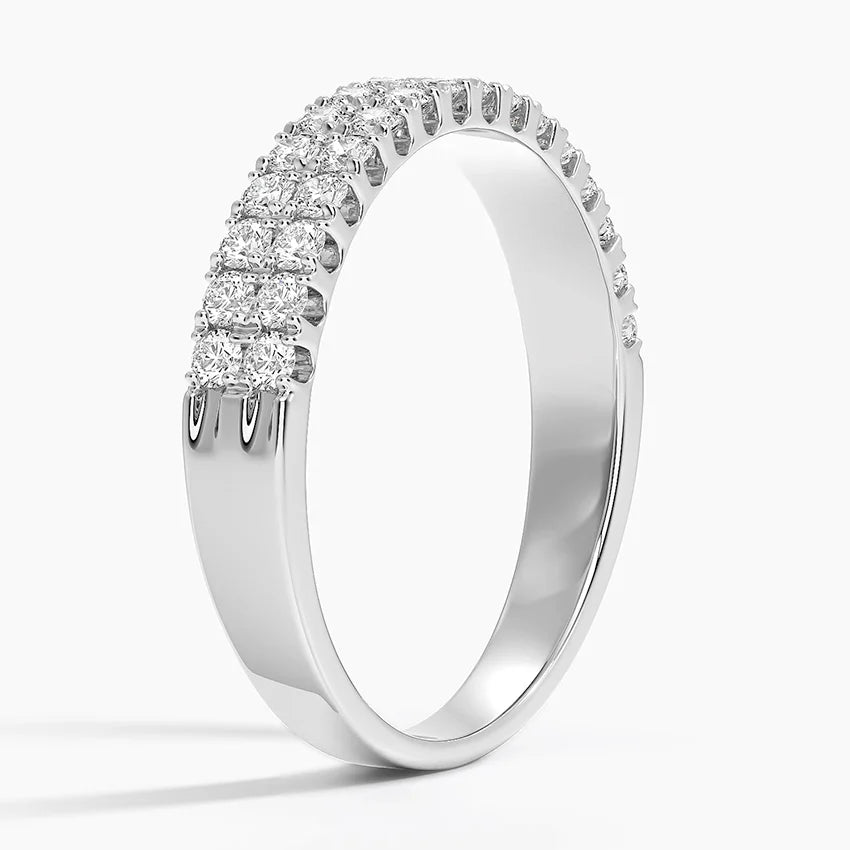 Luxury Diamond Eternity Wedding Band for Women Elegant Stackable Ring