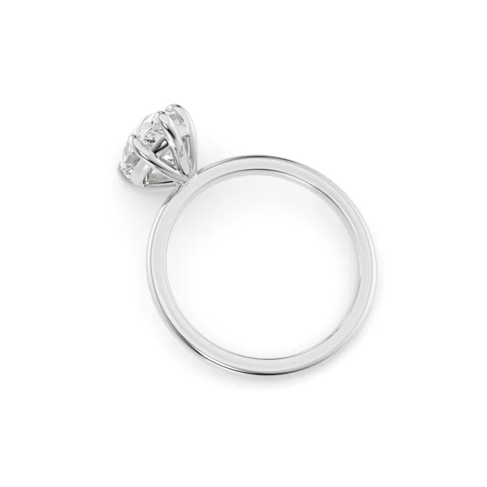 Pear Cut Solitaire Diamond Engagement Ring Classic Promise Ring
