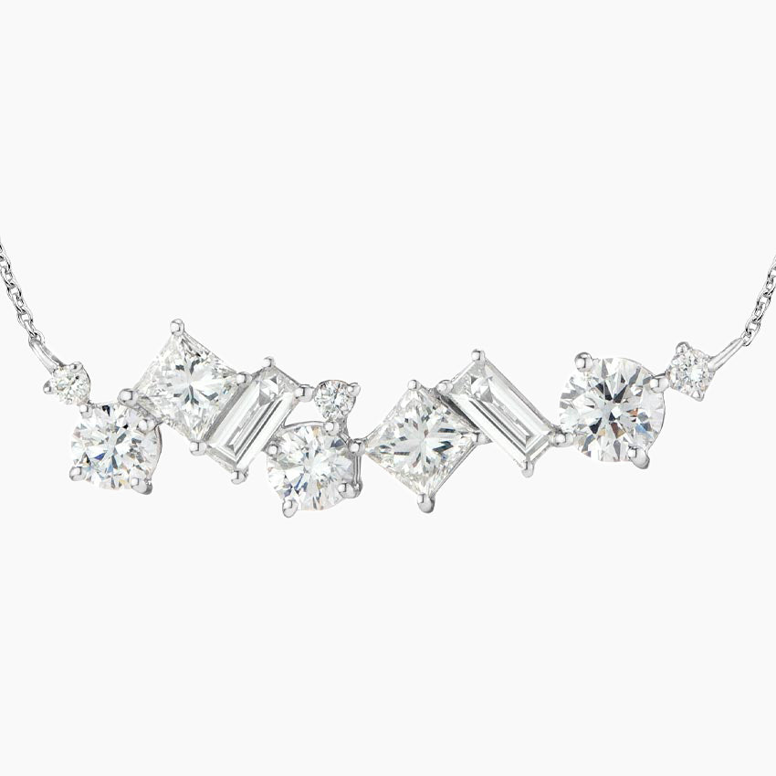 Stardust Multi Shape Diamond Pendant Necklace