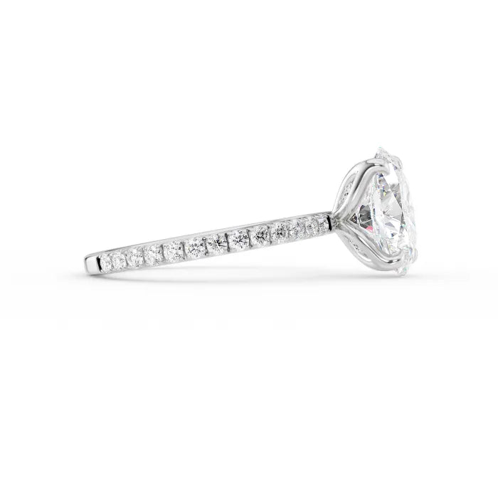 Oval Cut Diamond Pavé band Ring