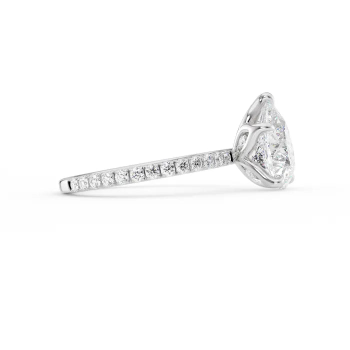 Pear Shaped diamond Pavé Band Ring