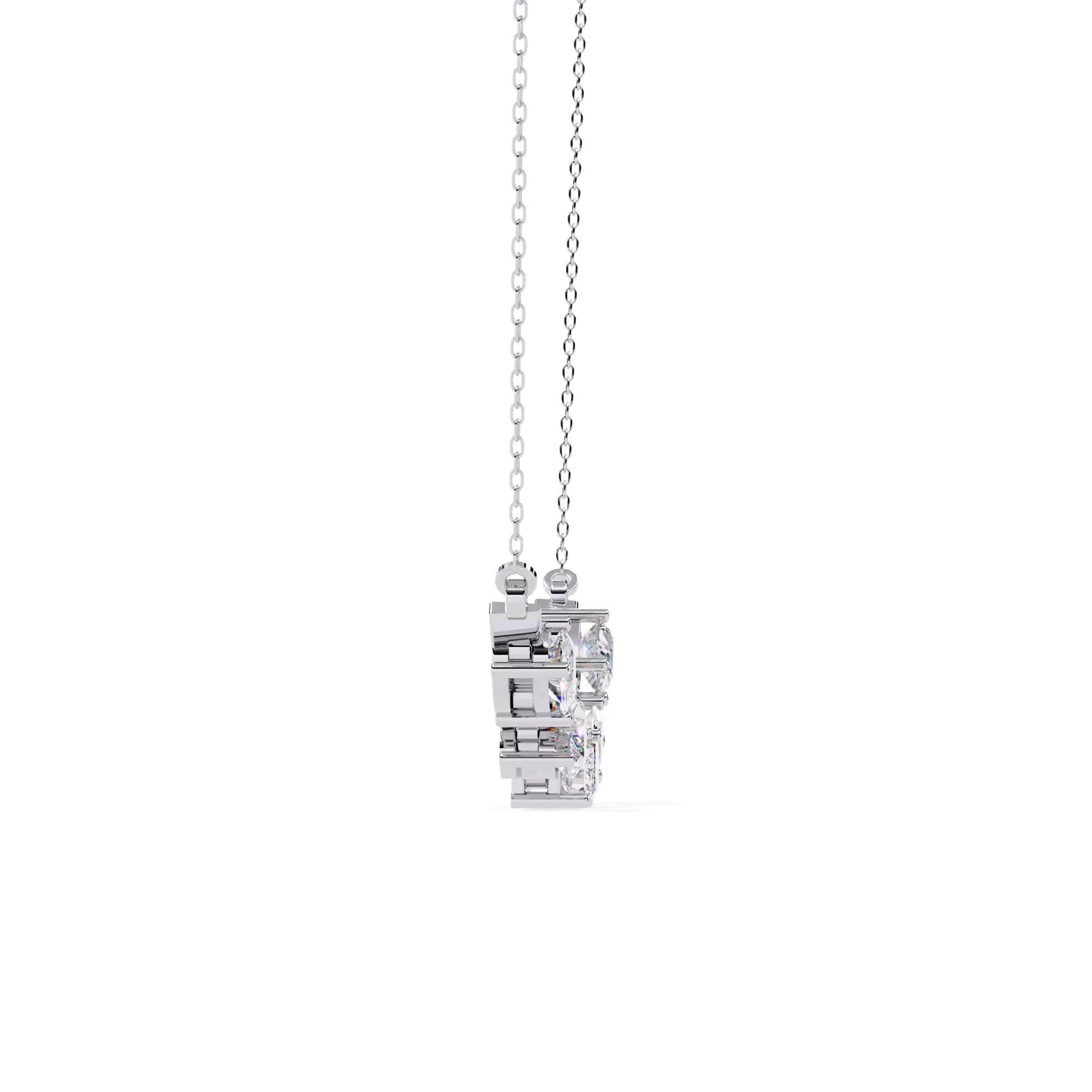 Multi Shape Diamond Station Necklace For Women