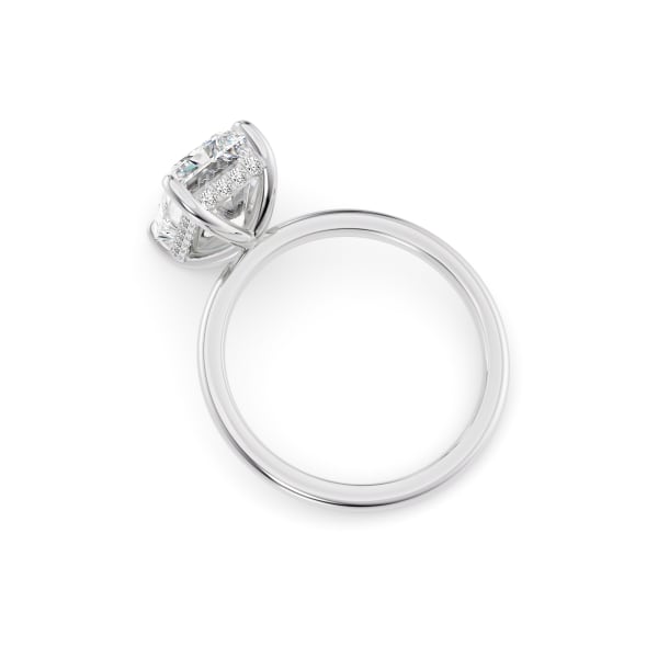 Radiant Cut Solitaire Hidden Halo Ring