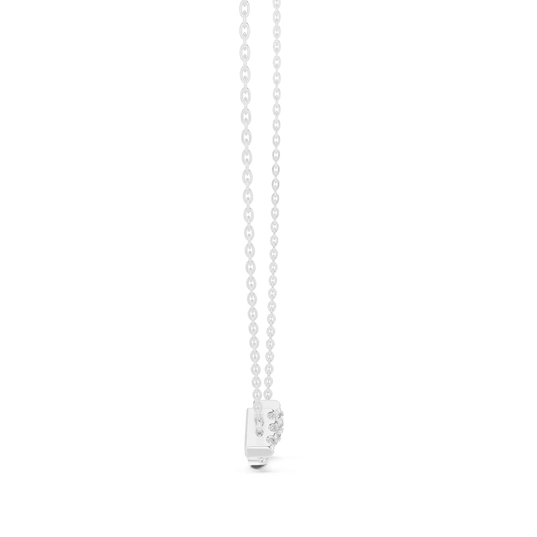 Curved Diamond Bar Necklace For Women Minimal Jewelry
