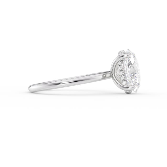 Diamond ring with a white background