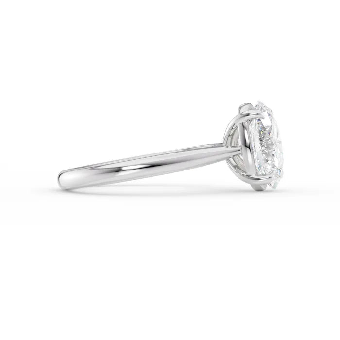 Oval Cut Cathedral Diamond Engagement Ring