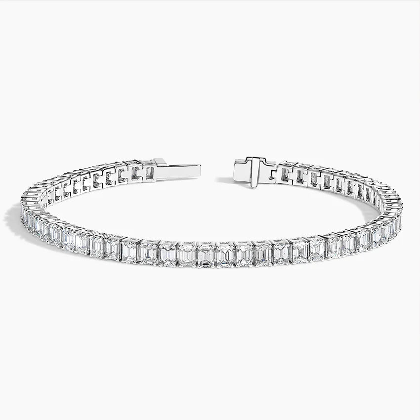 Emerald Cut Diamond Tennis Bracelet For Women Luxury Jewelry