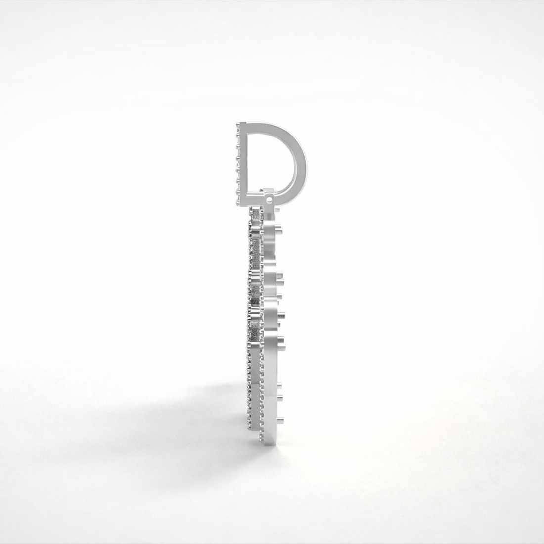 Iced Happy Name Letter Hip Hop Pendant