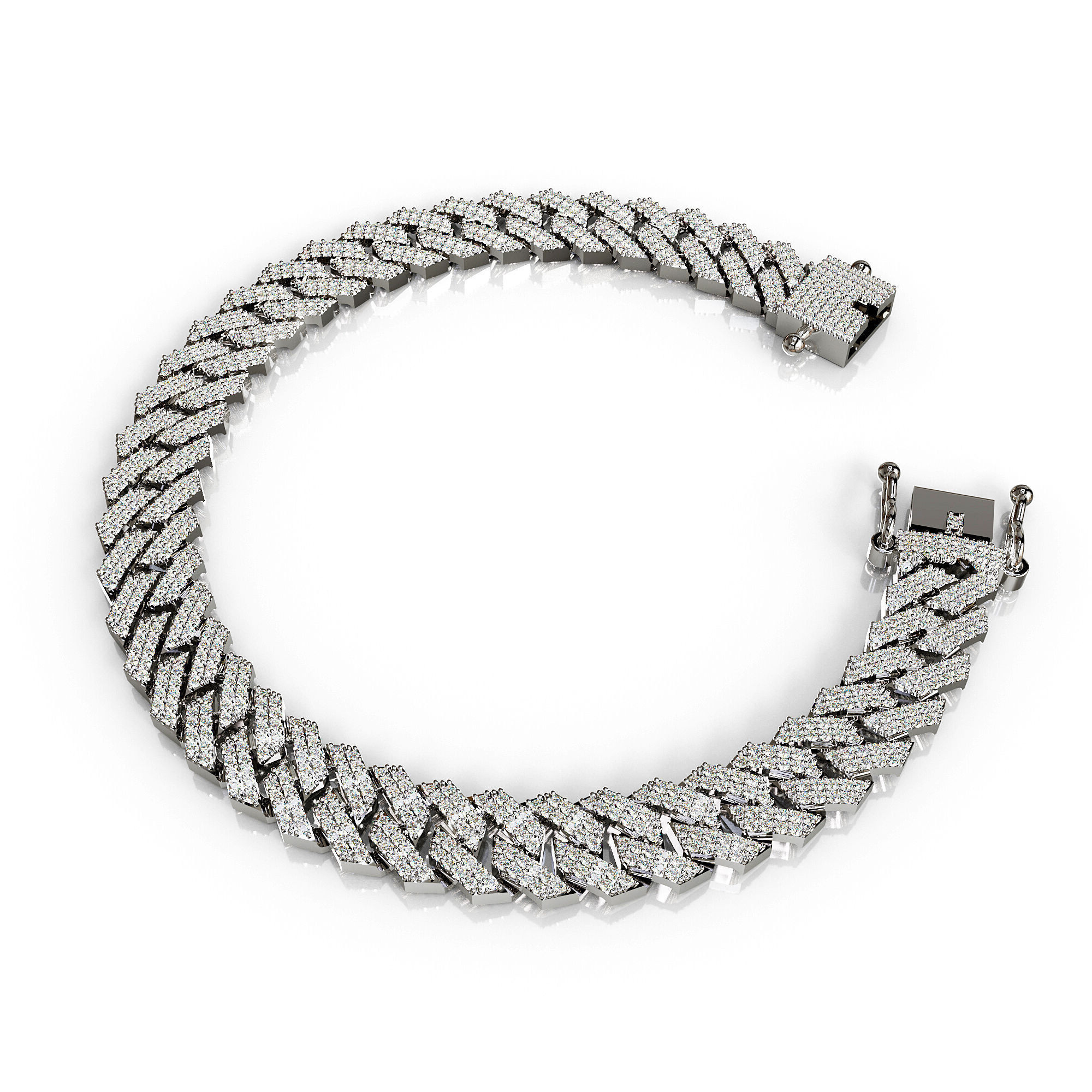 Premium quality  Iced Cuban Link Bracelet Luxury Jewelry