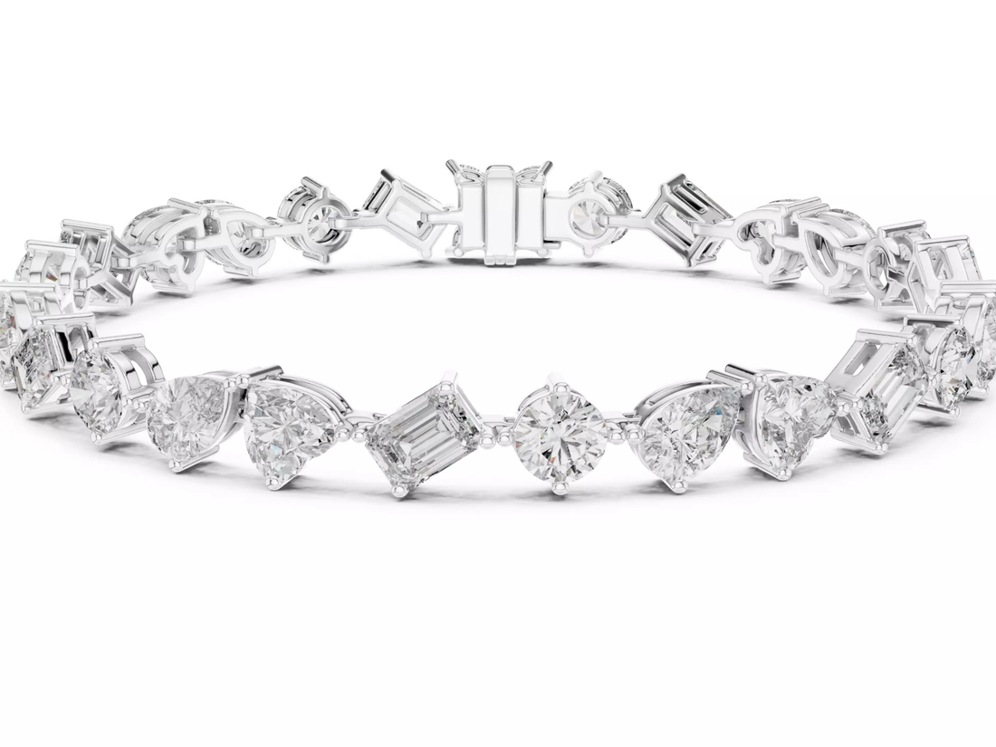 Multi Shape Diamond Tennis Bracelet Luxury Designer Jewelry