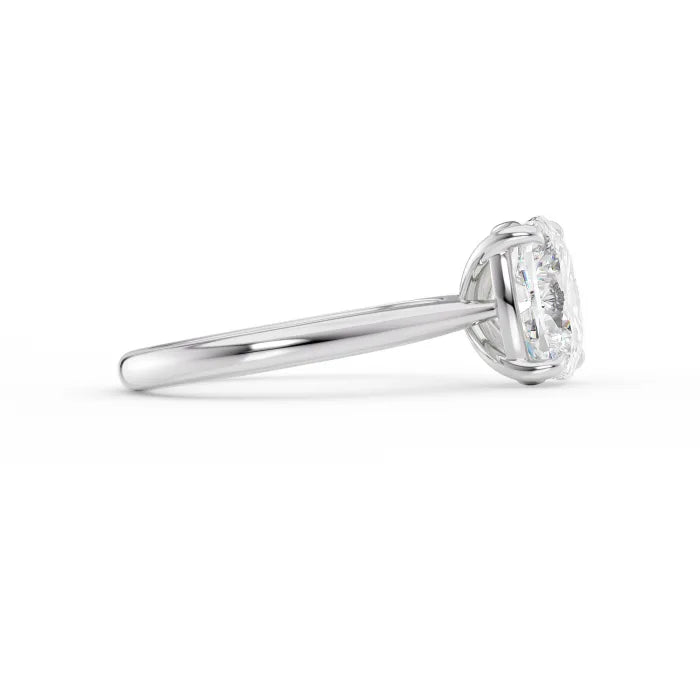Cushion Cut Cathedral Diamond Engagement Ring Classic Bridal Jewelry