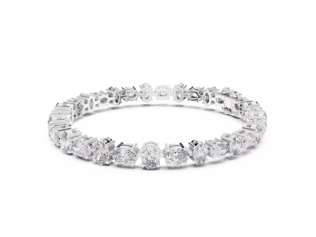 Oval Cut Diamond Tennis Bracelet Luxury Fine Jewelry