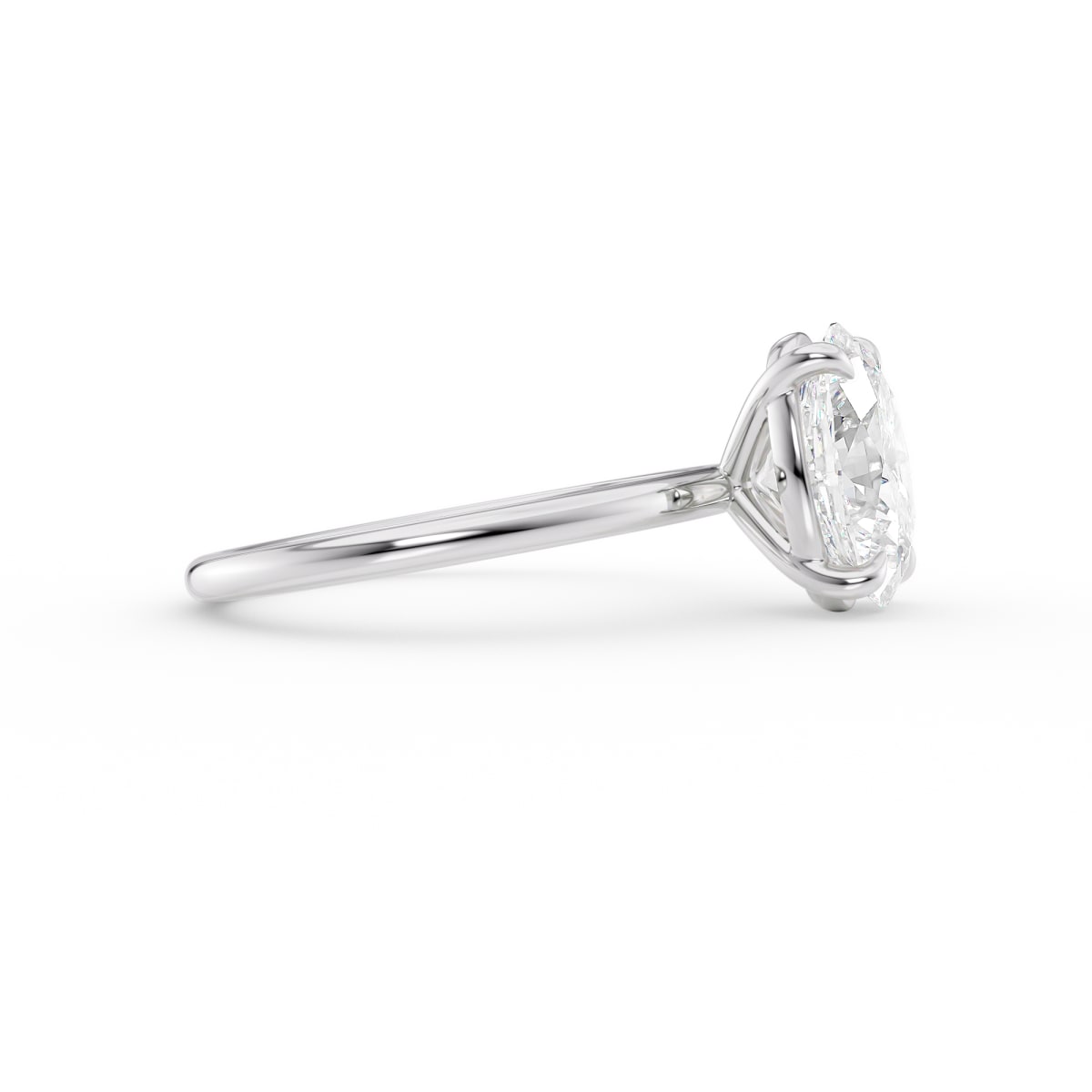 Diamond ring with a white background
