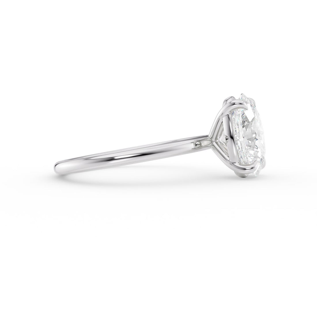 Diamond ring with a white background