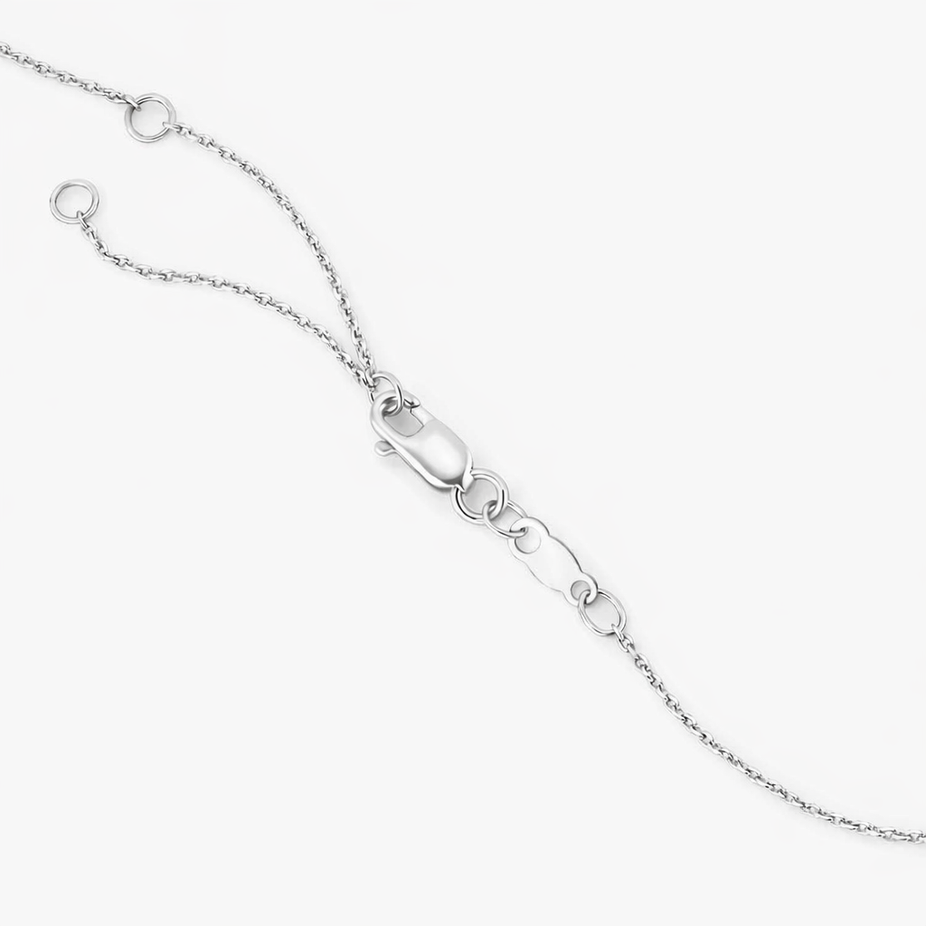 Round Cut Hexagon Bezel Set Diamond Necklace