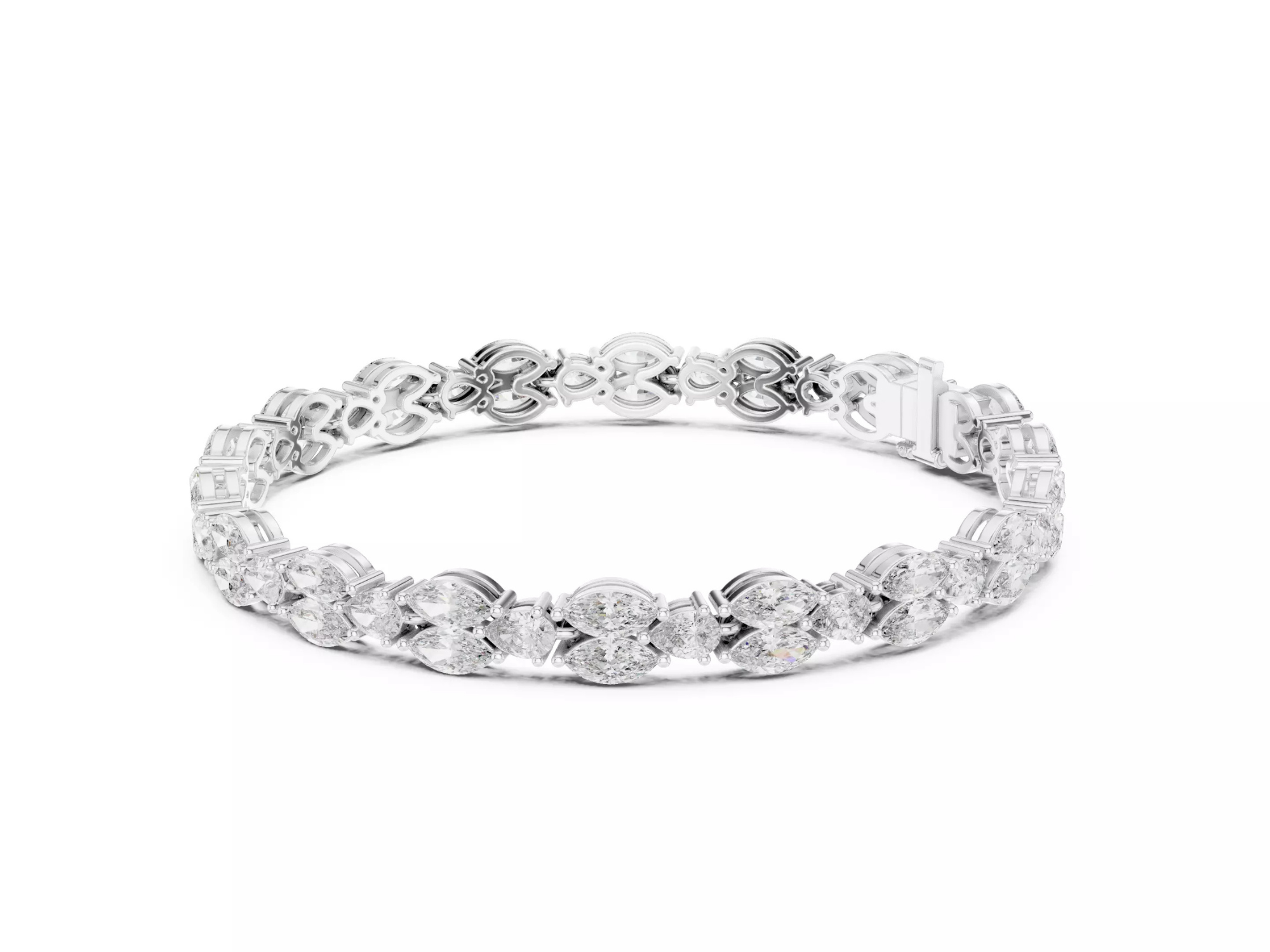 Marquise\Pear Diamond Tennis Bracelet Luxury Statement Jewelry