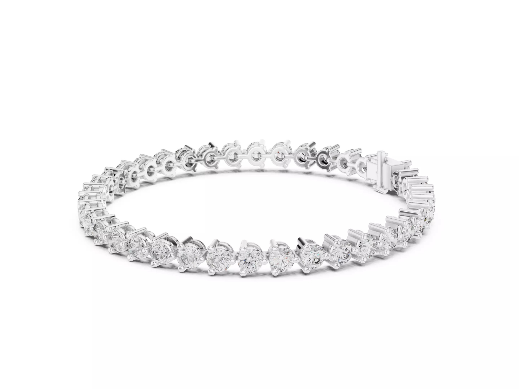 Round cut Diamond Tennis Bracelet Luxury Fine Jewelry